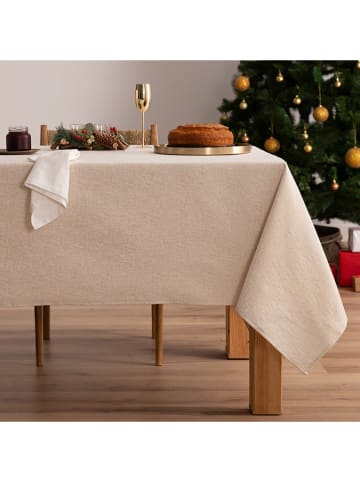 mint Deco Tischdecke "Christmas Blanche" in Creme/ Gold