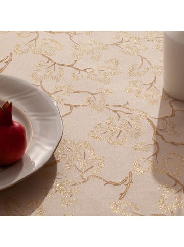 Mint Rugs Tafellaken "Christmas Branches" crème/goudkleurig