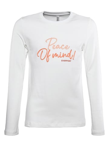 Blue Effect Longsleeve in Weiß