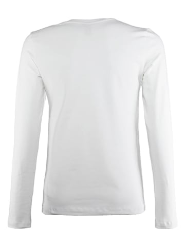 Blue Effect Longsleeve in Weiß