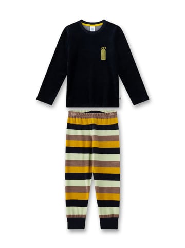 Sanetta Pyjama in Schwarz/ Braun/ Gelb