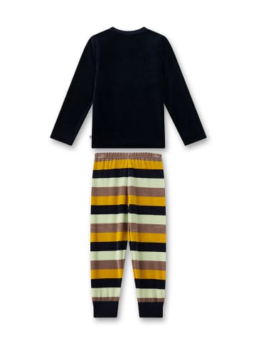 Sanetta Pyjama in Schwarz/ Braun/ Gelb