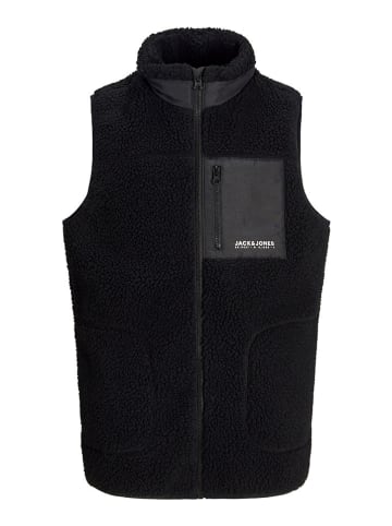 JACK & JONES Junior Teddyweste "Bro" in Schwarz