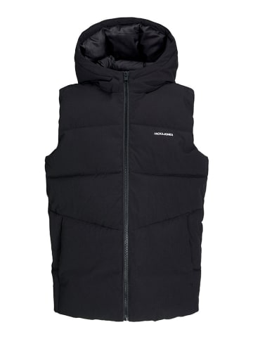 JACK & JONES Junior Kamizelka pikowana "Brady" w kolorze czarnym