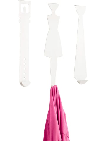 heine home 3-delige set: deurhaken wit - (B)7 x (H)40 x (D)5 cm