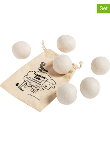 heine home 6-delige set: drogerballen beige - Ø 7,5 cm