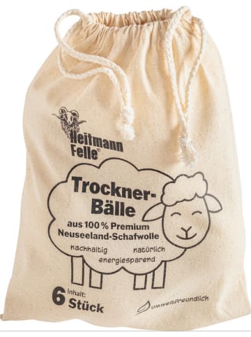 heine home 6-delige set: drogerballen beige - Ø 7,5 cm