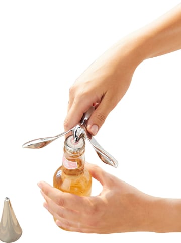 heine home Flesopener zilverkleurig - (B)13 x (H)11 x (D)14 cm