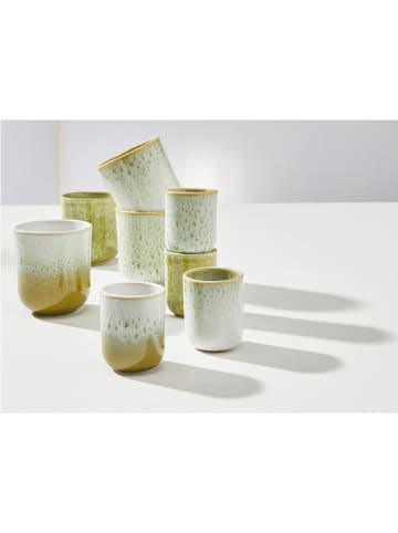 heine home 4-delige set: espressobekers crème/olijfgroen - (H)6 x Ø 5 cm