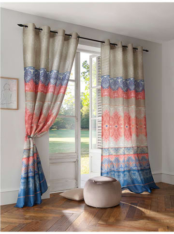 heine home Dekoschal in Beige/ Rot/ Blau