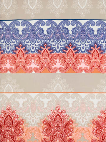 heine home Dekoschal in Beige/ Rot/ Blau