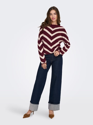 ONLY Sweter w kolorze bordowo-jasnoróżowym