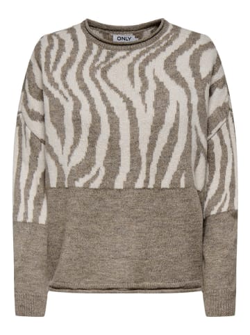 ONLY Sweter w kolorze szarobrązowym