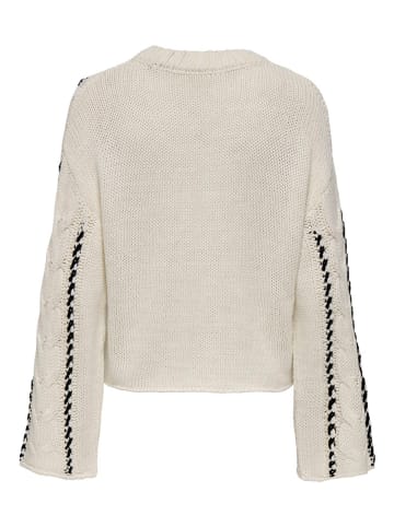 ONLY Sweter w kolorze kremowo-czarnym