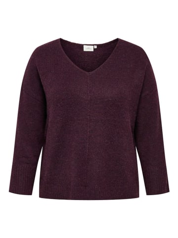 ONLY Carmakoma Pullover in Bordeaux
