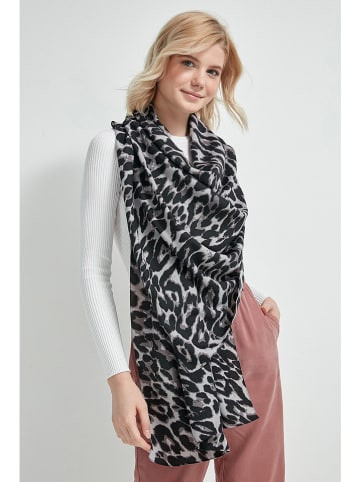 Lucky Bees Sjaal grijs/zwart - (L)180 x (B)80 cm