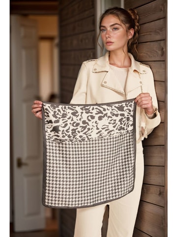 Lucky Bees Chusta w kolorze brązowo-kremowym - 50 x 50 cm