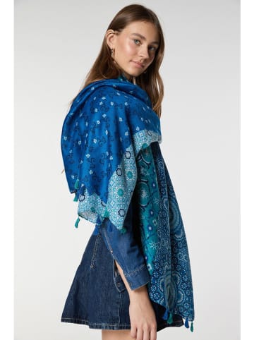 Lucky Bees Szal w kolorze niebiesko-turkusowym - 180 x 80 cm