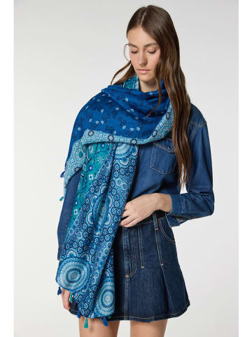 Lucky Bees Szal w kolorze niebiesko-turkusowym - 180 x 80 cm