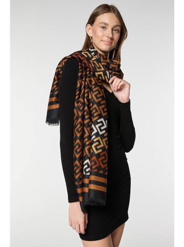 Lucky Bees Schal in Orange/ Schwarz - (L)180 x (B)75 cm