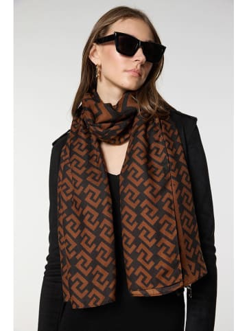 Lucky Bees Schal in Schwarz/ Braun - (L)180 x (B)75 cm
