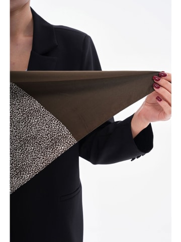 Lucky Bees Tuch in Braun/ Dunkelblau/ Creme - (L)53 x (B)53 cm