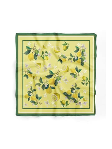 Lucky Bees Tuch in Gelb/ Grün - (L)55 x (B)55 cm