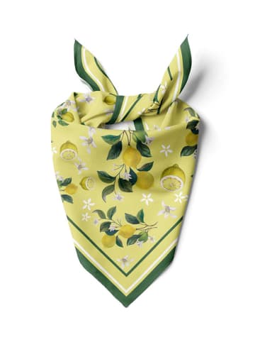 Lucky Bees Tuch in Gelb/ Grün - (L)55 x (B)55 cm