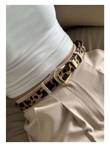 Lucky Bees Gürtel in Schwarz/ Braun - (L)100 cm