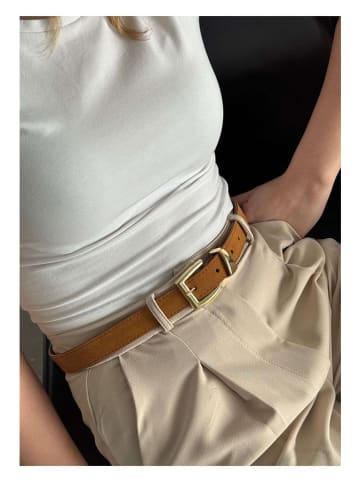 Lucky Bees Pasek w kolorze jasnobrązowym - dł. 100 cm