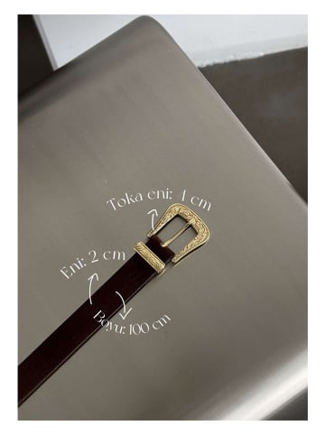 Lucky Bees Pasek w kolorze ciemnobrązowym - dł. 100 cm