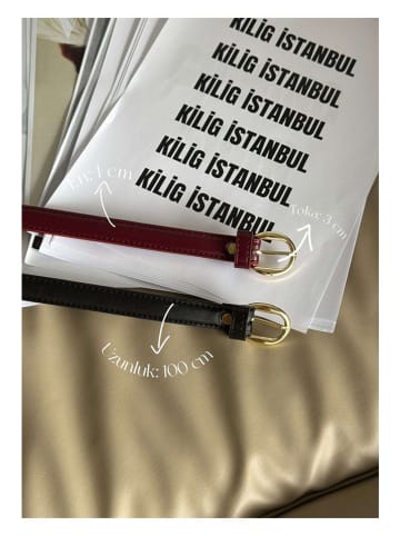 Lucky Bees Gürtel in Bordeaux - (L)100 cm