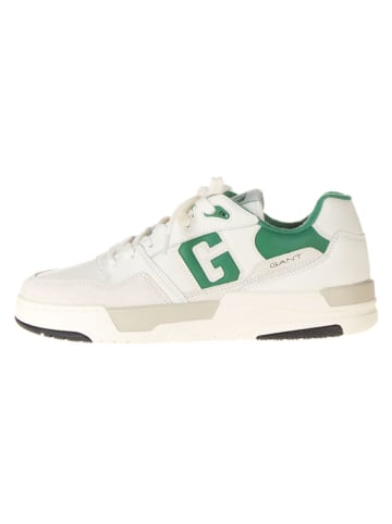GANT Footwear Leder-Sneakers in Grün/ Weiß
