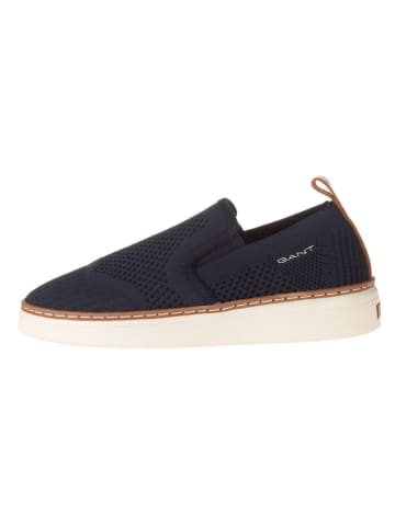 GANT Footwear Leder-Slipper in Dunkelblau