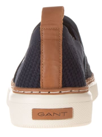 GANT Footwear Leder-Slipper in Dunkelblau