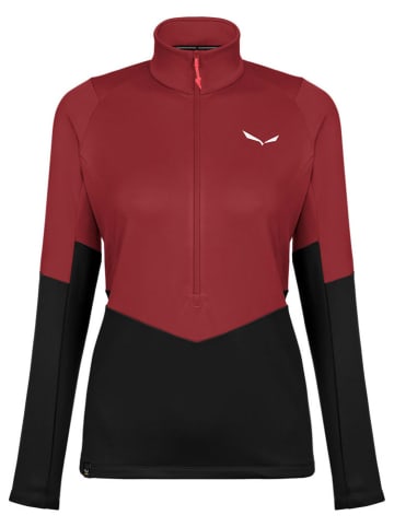 Salewa Fleecepullover "Puez" in Schwarz/ Rot