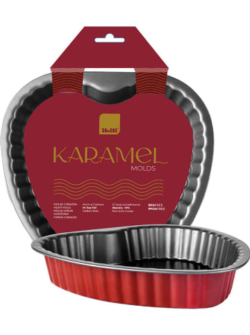 Ibili Hartvormige bakvorm "Karamel" rood - (L)25 cm