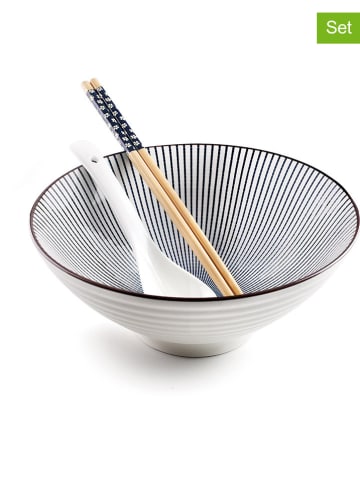 Ibili 4-delige ramenset "Hakata" wit/zwart