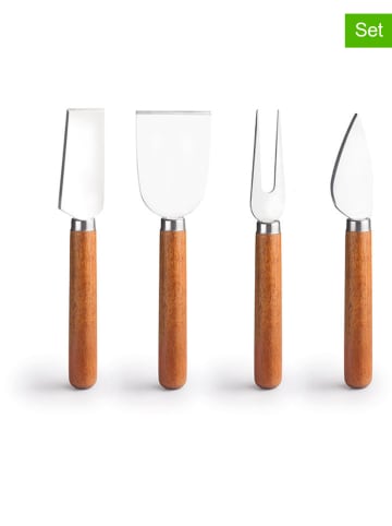 Ibili 4-delige set: kaasmessen lichtbruin - (L)17 cm