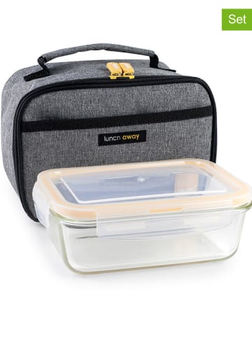 Ibili 2-delige lunchset grijs