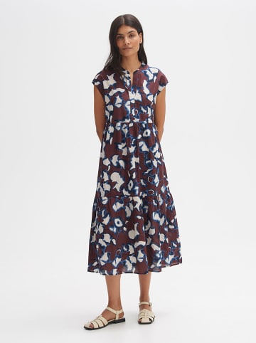 OPUS Kleid in Bordeaux/ Blau/ Creme