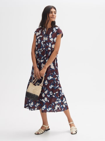 OPUS Kleid in Bordeaux/ Blau/ Creme
