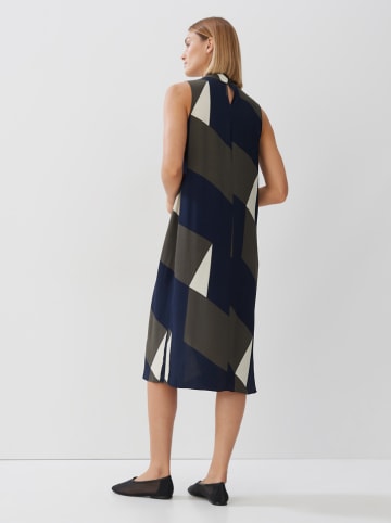 Someday Kleid in Dunkelblau/ Khaki/ Weiß
