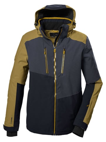 Killtec Kurtka funkcyjna "KSW 70" w kolorze czarno-szaro-oliwkowym