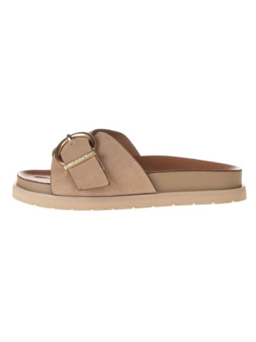 GANT Footwear Leder-Pantoletten in Beige