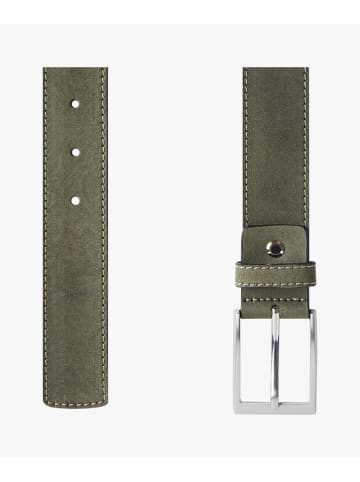PROFUOMO Leder-Gürtel in Khaki