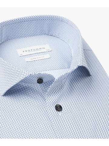 PROFUOMO Blouse wit/donkerblauw