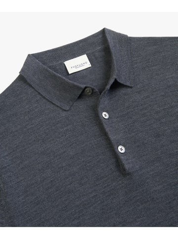PROFUOMO Wollen poloshirt antraciet
