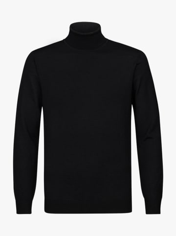 PROFUOMO Wollrollkragenpullover in Schwarz
