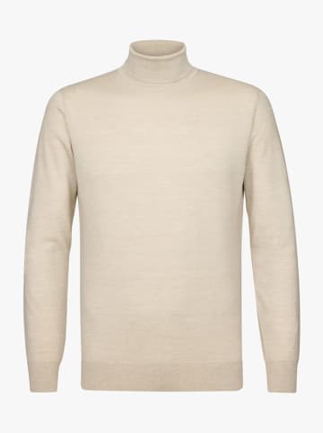 PROFUOMO Wollrollkragenpullover in Beige